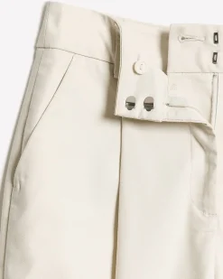 Twill High-Rise Barrel Pant