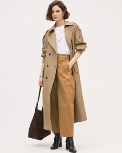 Twill High-Rise Barrel Pant