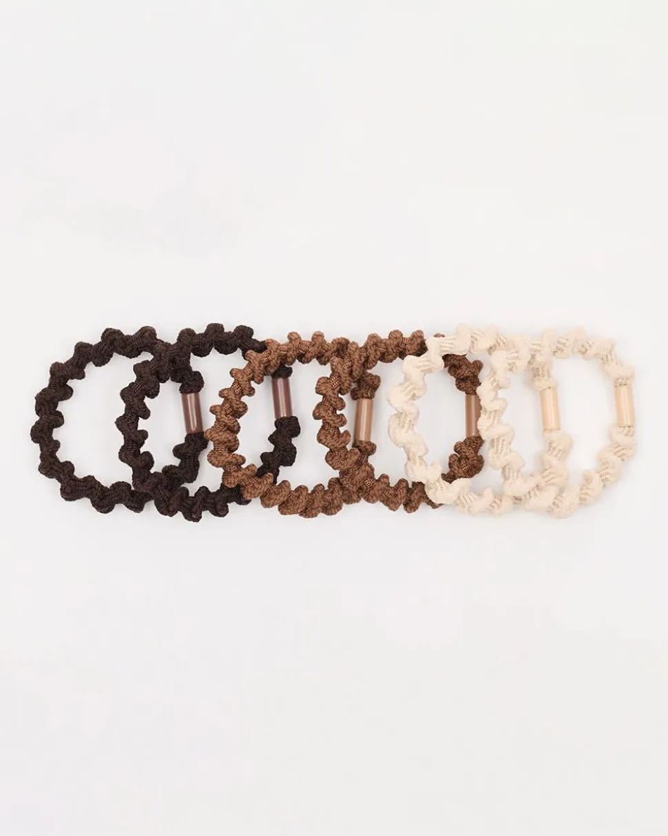 Twisted Hair Elastics - Set of 6