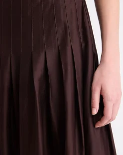 Ultra-High-Rise Twill Midi Skirt