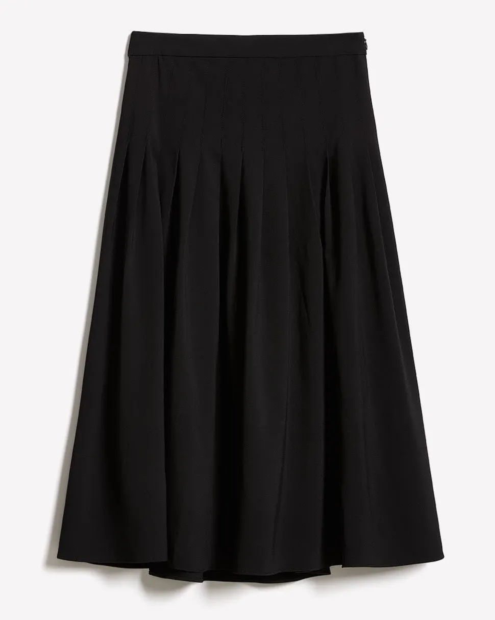 Ultra-High-Rise Twill Midi Skirt