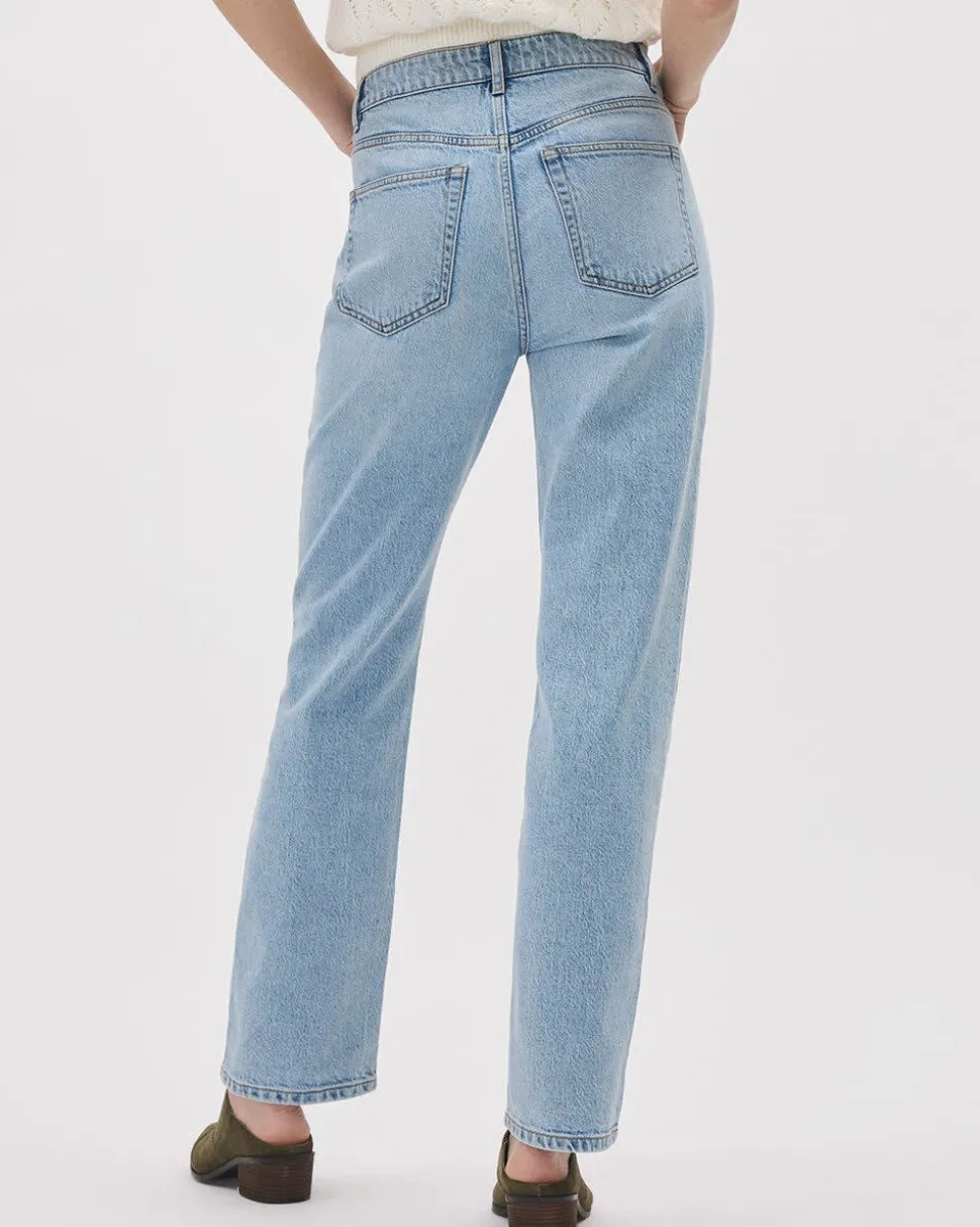 Vintage High-Waisted Straight-Leg Jeans