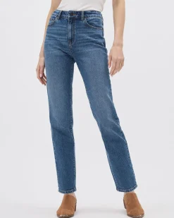 Vintage High-Waisted Straight-Leg Jeans