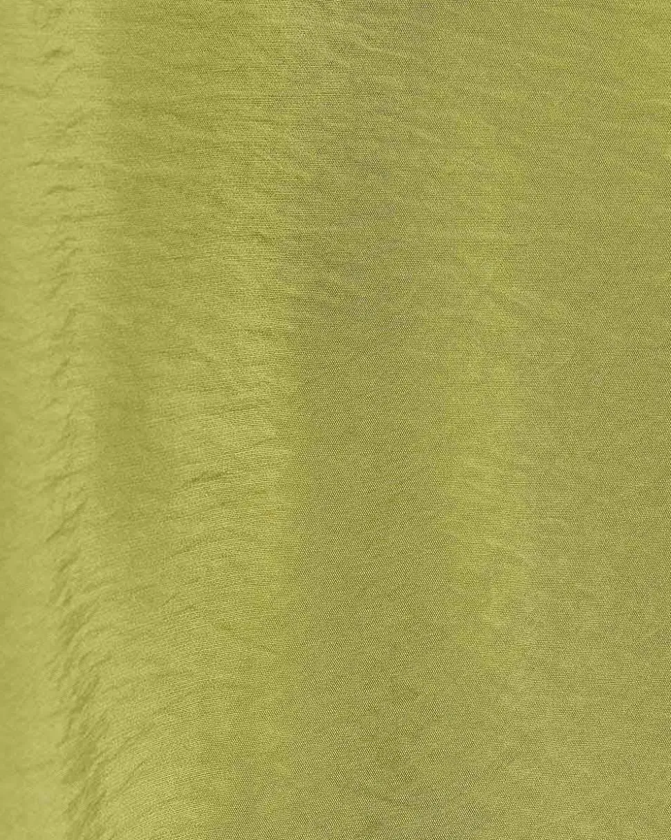 V-Neck Blouse with Short Puffy Sleeves