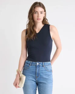 V-Neck Cami with Wide Straps
