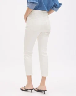White High-Rise Cropped Natalie Jegging