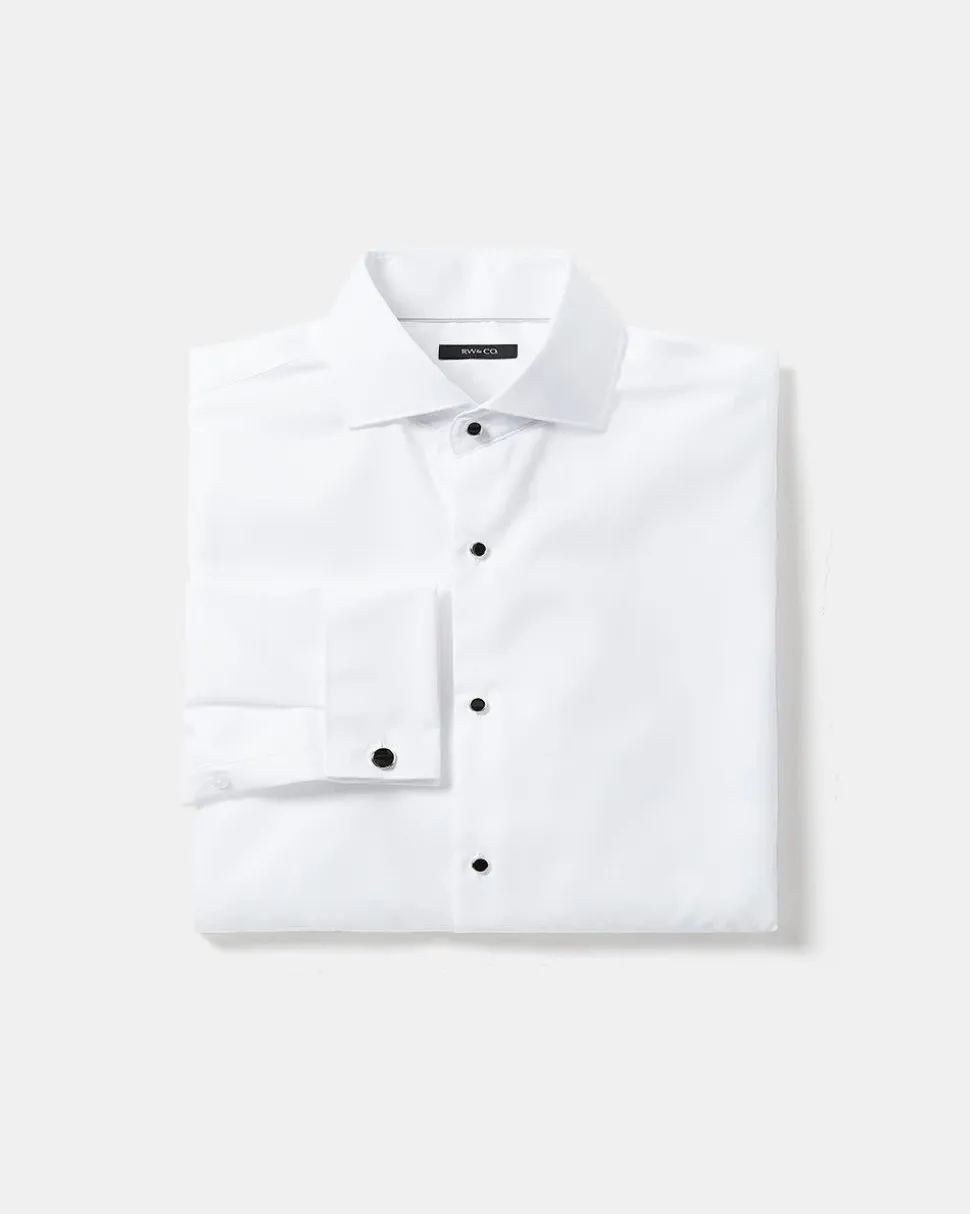 White Tuxedo Dress Shirt