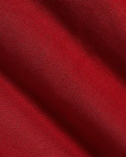Wide-Leg High-Rise Red-Linen Pant
