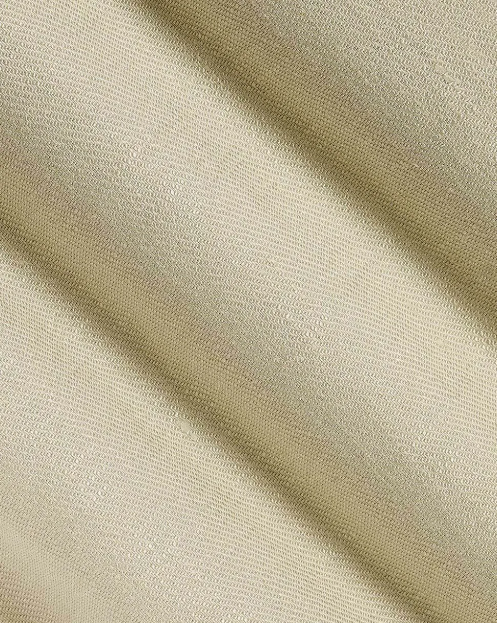 Wide-Leg Mid-Rise Linen-Blend Pant